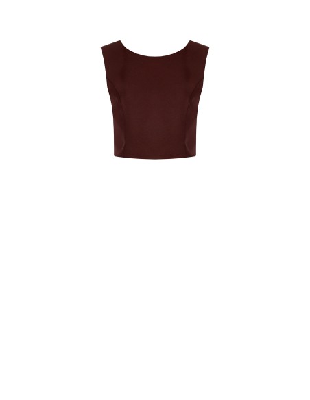 Crop top souple en satin Envers « Rinascimento »