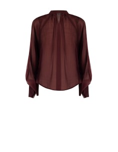 Blouse fluide en tissu léger semi-transparent à manches maxi Rinascimento 2