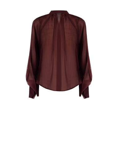 Luchtige blouse van lichte, semi-transparante stof met extra lange mouwen Rinascimento