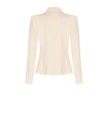 Korte double-breasted blazer van technische stof Rinascimento