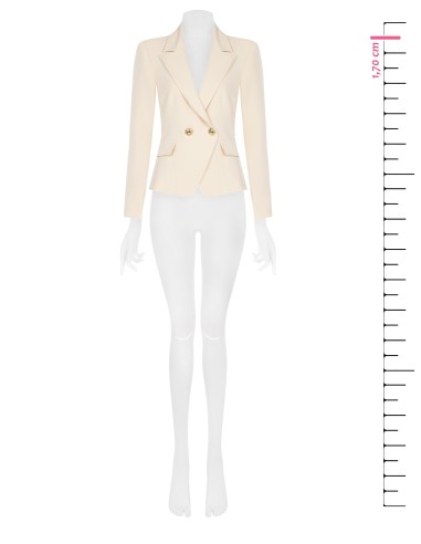 Veste blazer courte croisée en tissu technique Rinascimento
