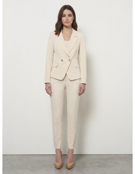 Veste blazer courte croisée en tissu technique Rinascimento