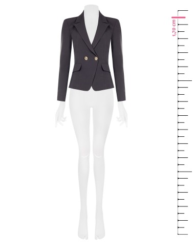 Veste blazer courte croisée en tissu technique Rinascimento