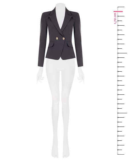 Veste blazer courte croisée en tissu technique Rinascimento