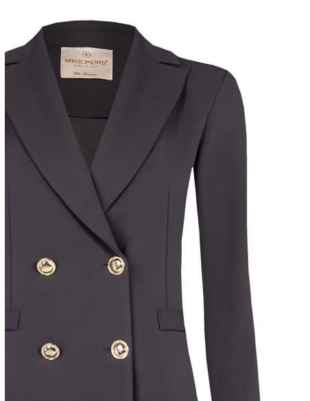 Veste blazer croisée en scuba crêpe Rinascimento
