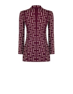 Veste blazer oversize cintrée croisée en tissu technique imprimé Rinascimento 2