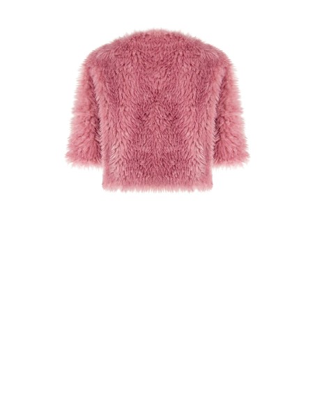 Manteau court en fausse fourrure à manches 3/4 Rinascimento