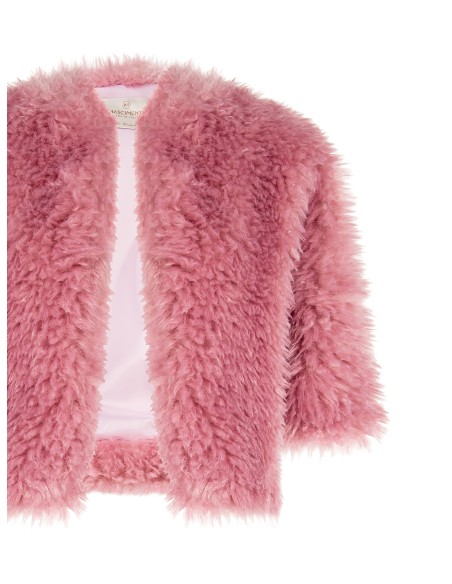 Manteau court en fausse fourrure à manches 3/4 Rinascimento