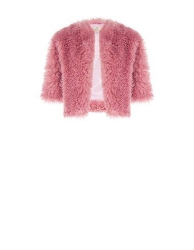 Manteau court en fausse fourrure à manches 3/4 Rinascimento