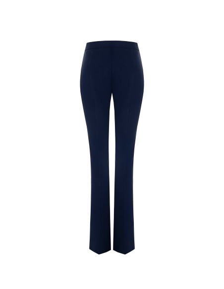 Pantalon évasé en tissu technique avec fermeture éclair sur le côté Rinascimento
