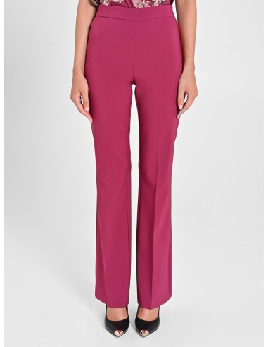 Pantalon évasé en tissu technique avec fermeture éclair sur le côté Rinascimento