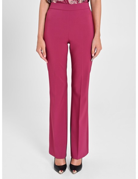 Pantalon évasé en tissu technique avec fermeture éclair sur le côté Rinascimento