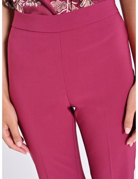 Pantalon évasé en tissu technique avec fermeture éclair sur le côté Rinascimento