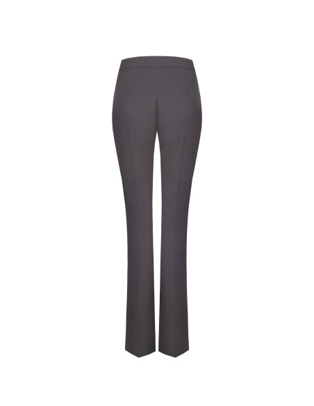 Pantalon évasé en tissu technique avec fermeture éclair sur le côté Rinascimento