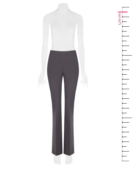 Pantalon évasé en tissu technique avec fermeture éclair sur le côté Rinascimento