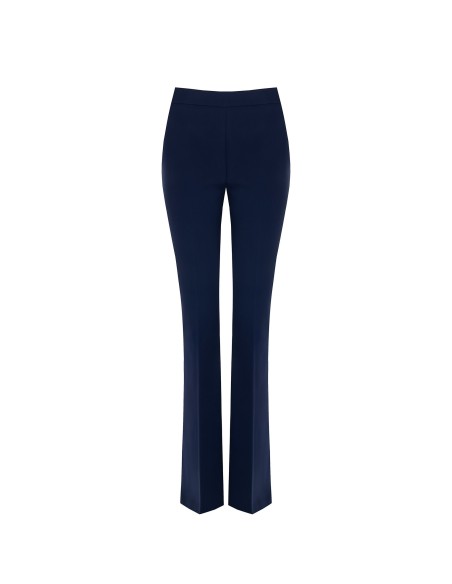 Pantalon évasé en tissu technique avec fermeture éclair sur le côté Rinascimento