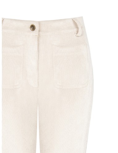 Pantalon évasé en velours côtelé avec poches avant Rinascimento