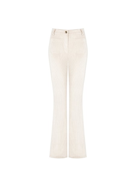 Pantalon évasé en velours côtelé avec poches avant Rinascimento