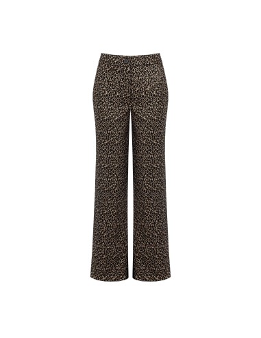 Rechte broek met luipaardprint en zakken Rinascimento