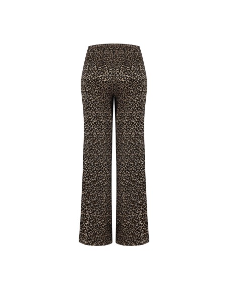 Rechte broek met luipaardprint en zakken Rinascimento
