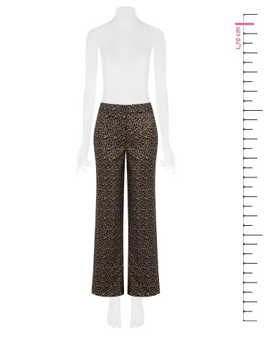 Rechte broek met luipaardprint en zakken Rinascimento