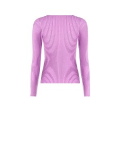 Aansluitende ribtrui met lurex en logolabel RR Rinascimento 2