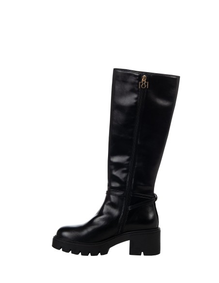 Bottes chunky à brides croisées et plaque logo RR Rinascimento
