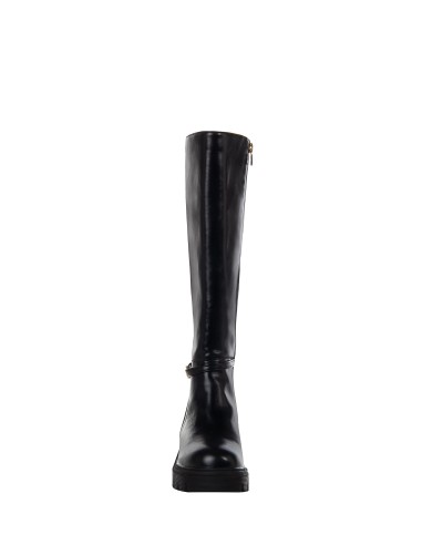 Bottes chunky à brides croisées et plaque logo RR Rinascimento