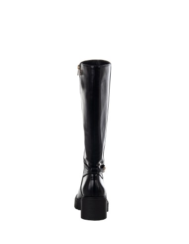 Bottes chunky à brides croisées et plaque logo RR Rinascimento