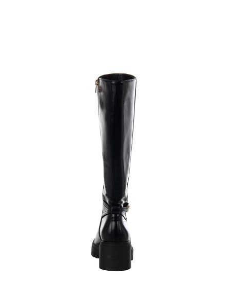 Bottes chunky à brides croisées et plaque logo RR Rinascimento