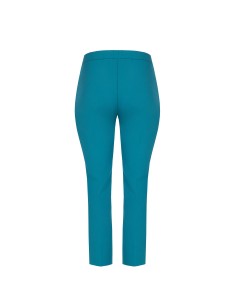 Rechte curvy broek van scuba-crêpe met elastische tailleband achteraan – Rinascimento Curvy 2