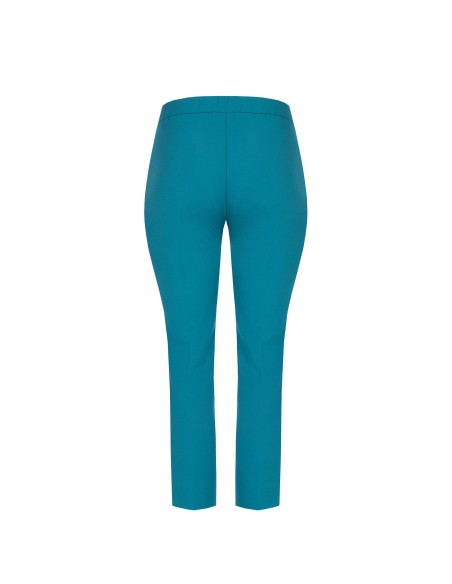 Pantalon droit grande taille en scuba crêpe avec élastique au dos Rinascimento Curvy