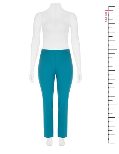 Rechte curvy broek van scuba-crêpe met elastische tailleband achteraan – Rinascimento Curvy