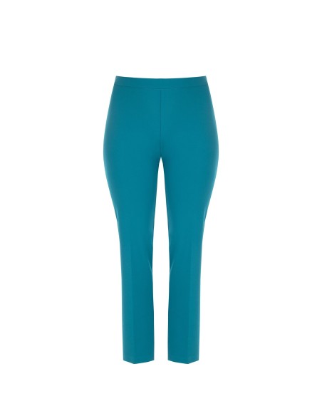 Pantalon droit grande taille en scuba crêpe avec élastique au dos Rinascimento Curvy