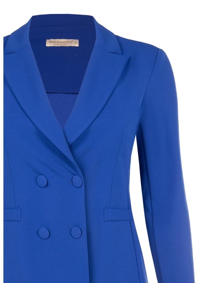Veste blazer cintrée grande taille en scuba crêpe avec boutons assortis Rinascimento Curvy