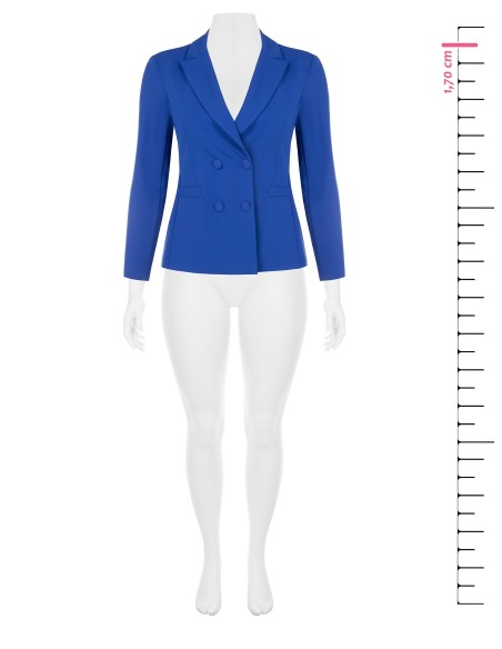 Veste blazer cintrée grande taille en scuba crêpe avec boutons assortis Rinascimento Curvy