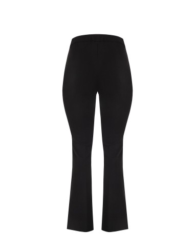 Pantalon flare curvy en scuba crêpe avec élastique au dos et fermeture éclair latérale Rinascimento Curvy