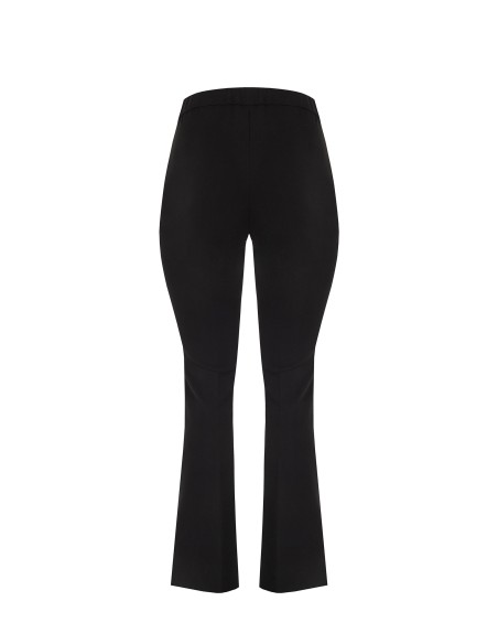 Pantalon flare curvy en scuba crêpe avec élastique au dos et fermeture éclair latérale Rinascimento Curvy