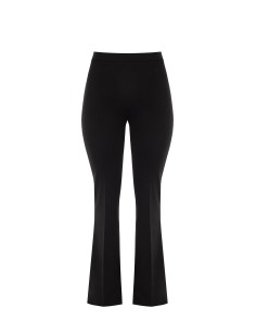 Pantalon flare curvy en scuba crêpe avec élastique au dos et fermeture éclair latérale Rinascimento Curvy