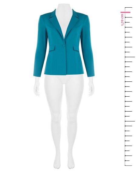 Veste blazer cintrée grande taille en crêpe scuba avec bouton assorti Rinascimento Curvy