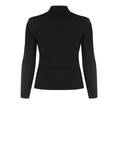 Veste blazer cintrée curvy en scuba crêpe avec fermeture éclair et logo RR Rinascimento Curvy