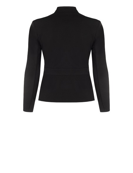 Veste blazer cintrée curvy en scuba crêpe avec fermeture éclair et logo RR Rinascimento Curvy