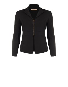 Veste blazer cintrée curvy en scuba crêpe avec fermeture éclair et logo RR Rinascimento Curvy