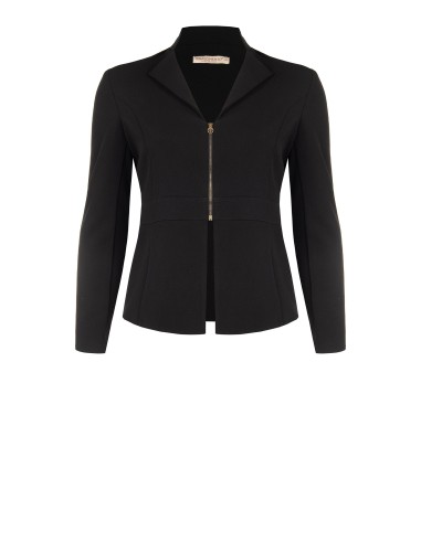 Veste blazer cintrée curvy en scuba crêpe avec fermeture éclair et logo RR Rinascimento Curvy