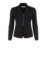 Curvy getailleerde blazer van scuba-crêpe met ritssluiting en RR-logo – Rinascimento Curvy