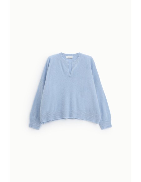 Pull oversize à col V avec fente latérale S'il vous plaît