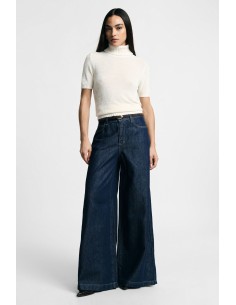 Jeans met wijde pijpen en vijf zakken Please