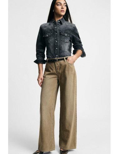 Pantalon palazzo taille regular à cinq poches Please