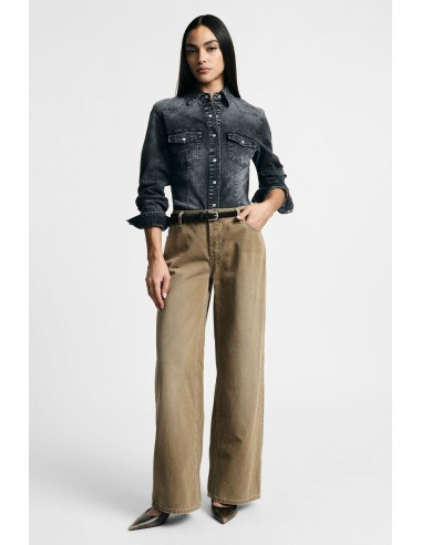 Pantalon palazzo taille regular à cinq poches Please