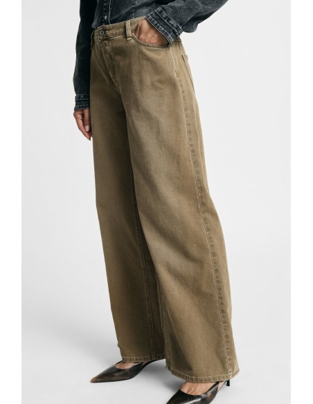 Pantalon palazzo taille regular à cinq poches Please